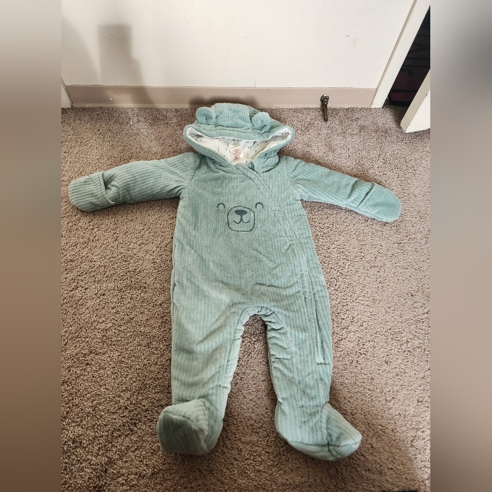 Baby Winter Snow Suit with attached mitts